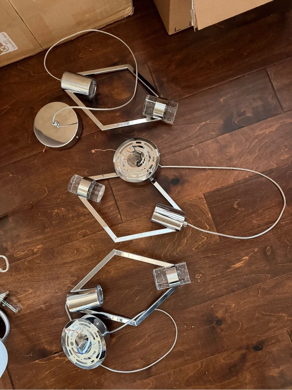Modern Chrome Ceiling Fixture - Silver